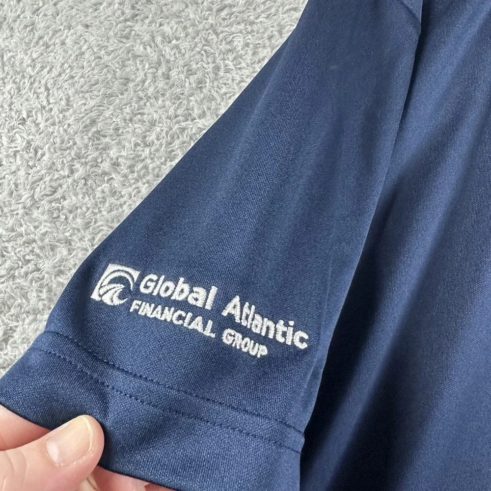 Adidas Performance Polo Shirt Mens Medium Navy Blue‎ Collared Golf Office Work